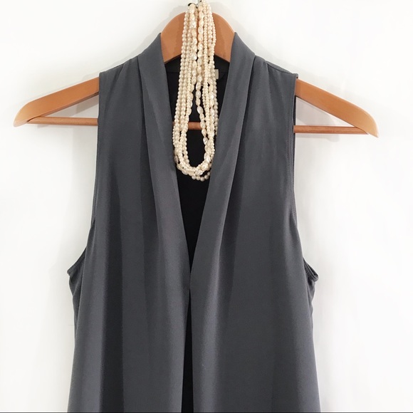 ARITZIA WILFRED Slate Blue/Gray Shift Dress Sleeveless - Picture 3 of 8